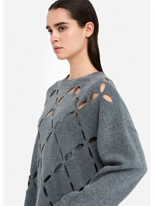 Maglia 100% lana con cut-out LIU JO | MF5039MS009/02050